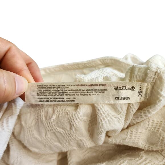 Free People Womens She's A Catch Jumpsuit Size Small White Wide Leg Tie Waist - Picture 9 of 13